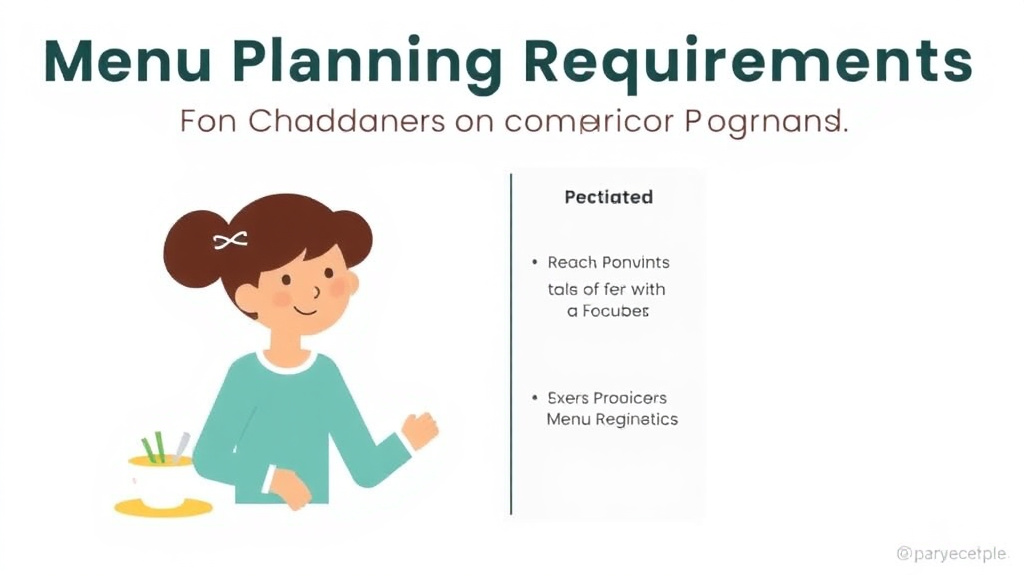Step-by-step visual guide for implementing menu Planning Requirements for Childcare Programs