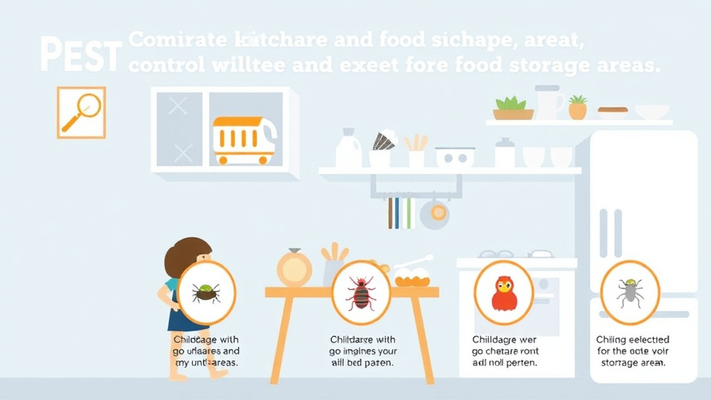Real-world application diagram for pest Control in Childcare Kitchen and Food Storage Areas