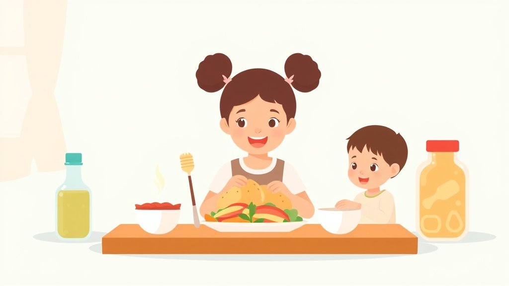 Visual overview of portion Size Requirements for Childcare Meals with key concepts highlighted