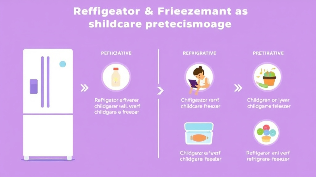 Practical checklist visual for refrigerator and Freezer Requirements for Childcare