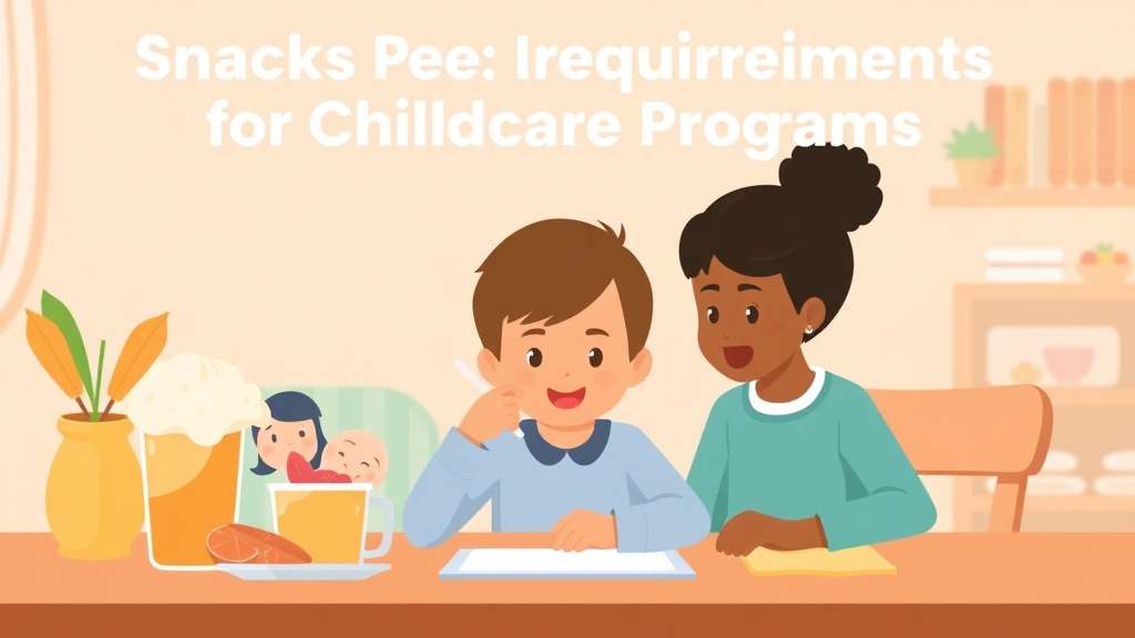 Illustration breaking down the fundamentals of snack Requirements for Childcare Programs