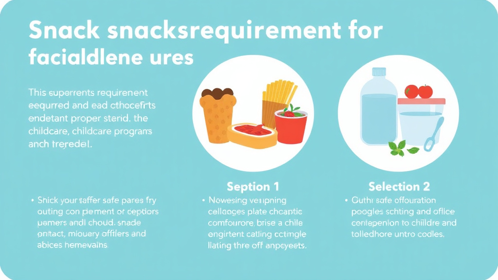 Practical workflow diagram for snack Requirements for Childcare Programs