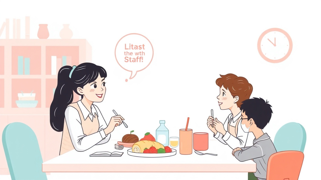 Action-oriented illustration showing how to apply staff Eating with Children: Policies and Benefits for Childcare