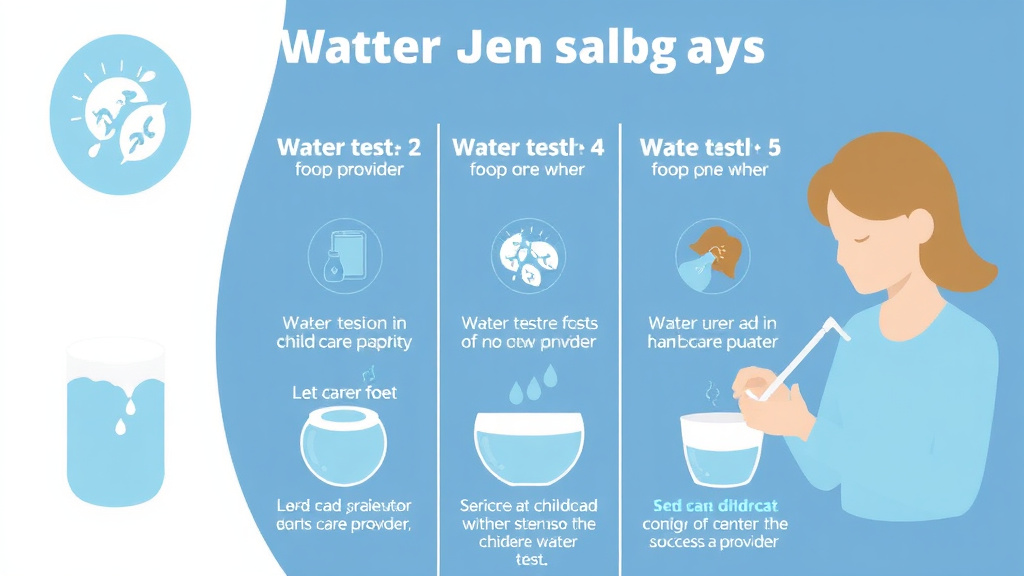 Process flow illustration for putting water Testing for Childcare Food Service into action