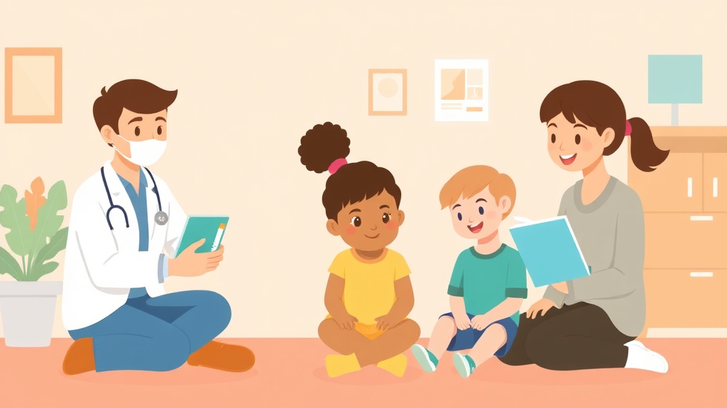 A professional illustration depicting childcare Immunization Requirements in Alabama