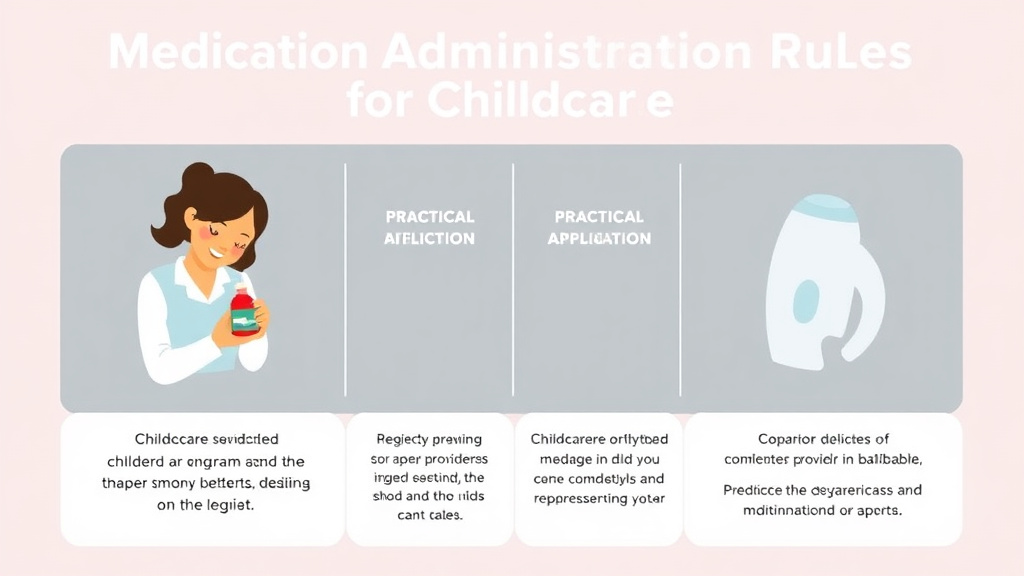 Process flow illustration for putting medication Administration Rules for Childcare in Alabama into action