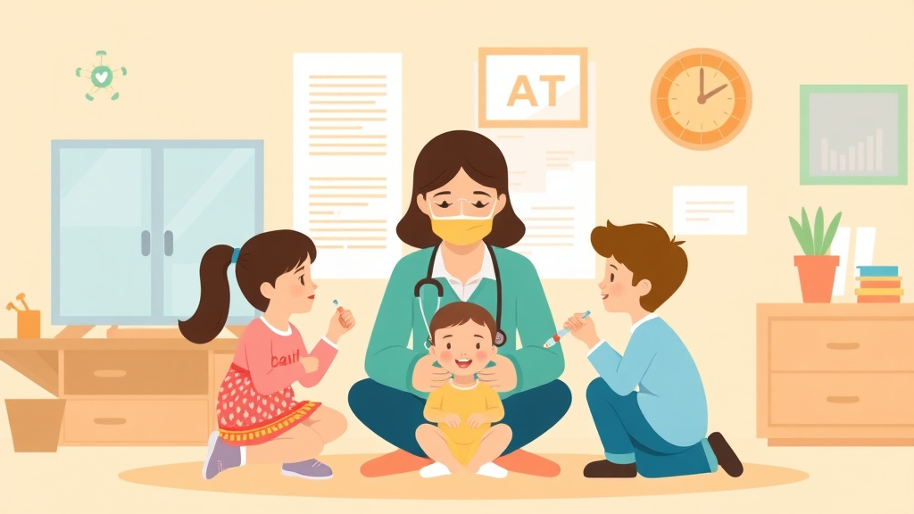 A professional illustration depicting childcare Immunization Requirements in Arkansas