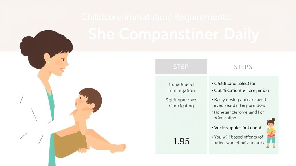 Process flow illustration for putting childcare Immunization Requirements in Arkansas into action