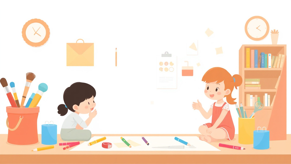 Clear illustration of art Supply Safety in Childcare Programs with supporting details