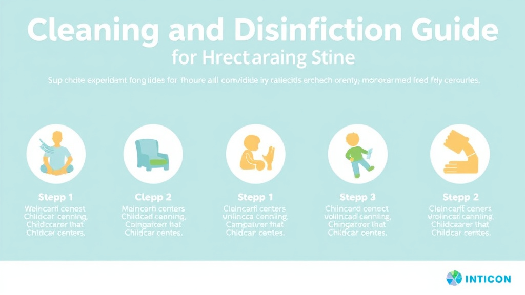 Practical workflow diagram for cleaning and Disinfection Guide for Childcare Centers