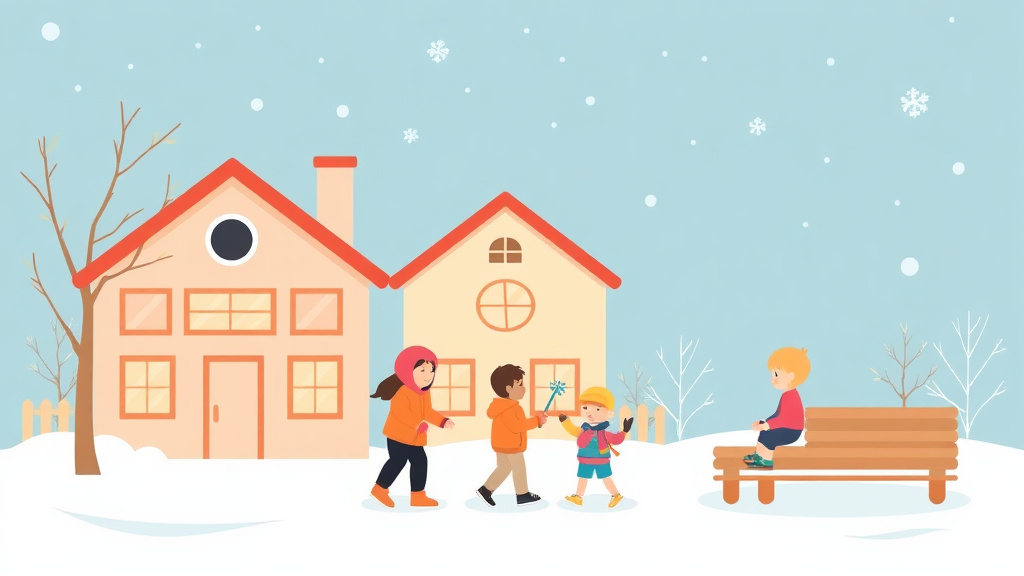 Educational graphic covering the essentials of cold Weather Safety Guidelines for Childcare Centers