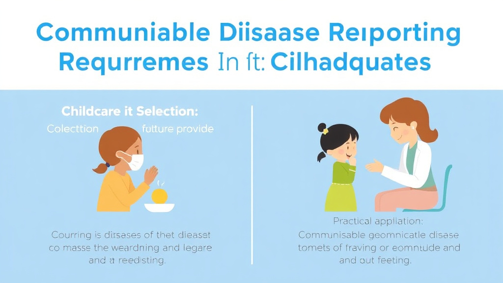 Step-by-step visual guide for implementing communicable Disease Reporting Requirements for Childcare