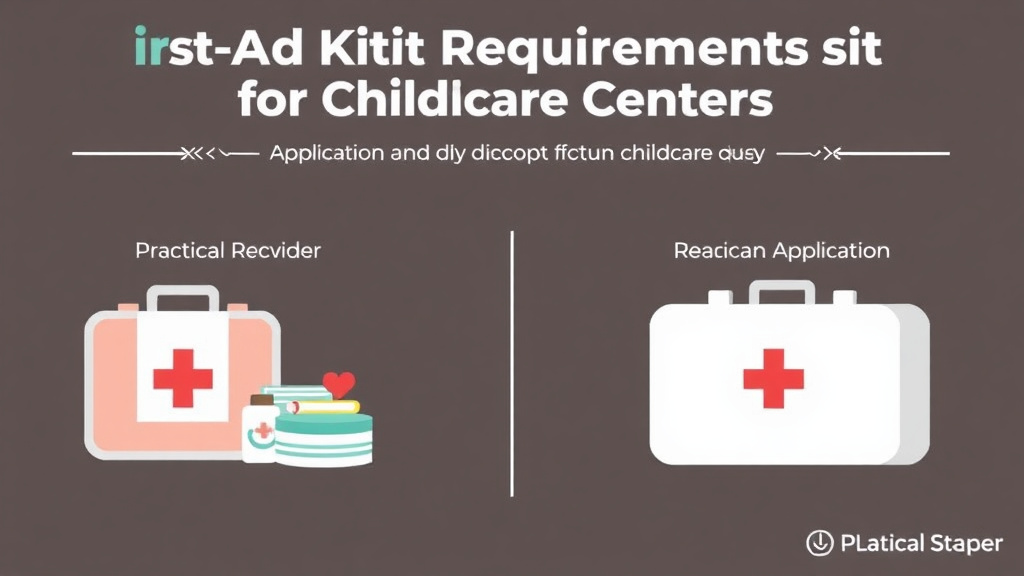 Implementation roadmap for first Aid Kit Requirements for Childcare Centers with actionable steps
