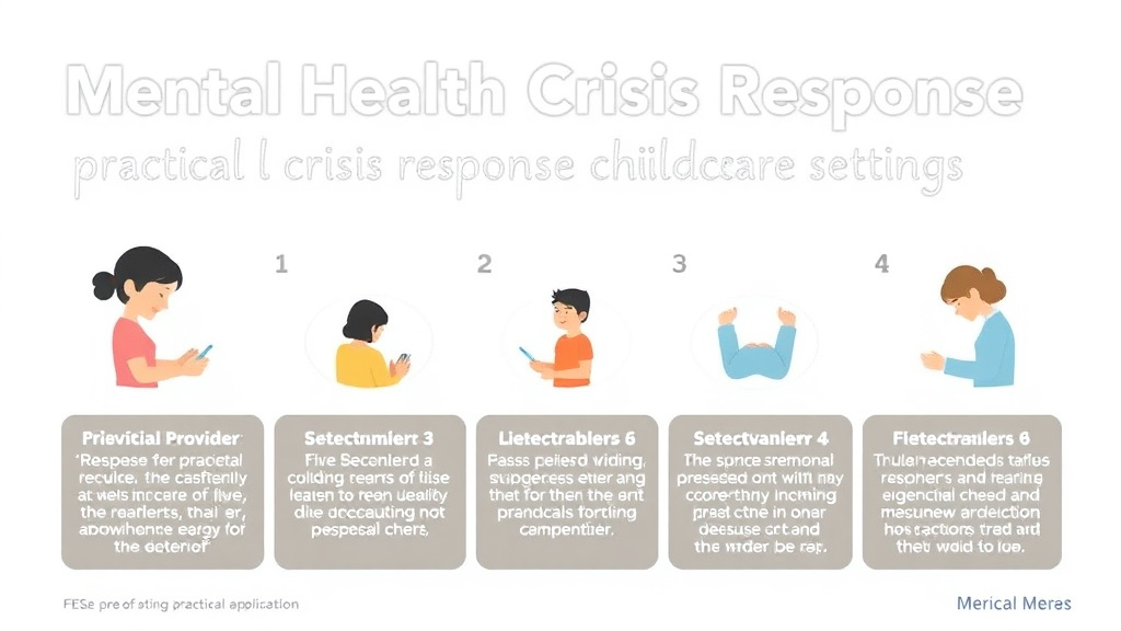 Process flow illustration for putting mental Health Crisis Response in Childcare Settings into action