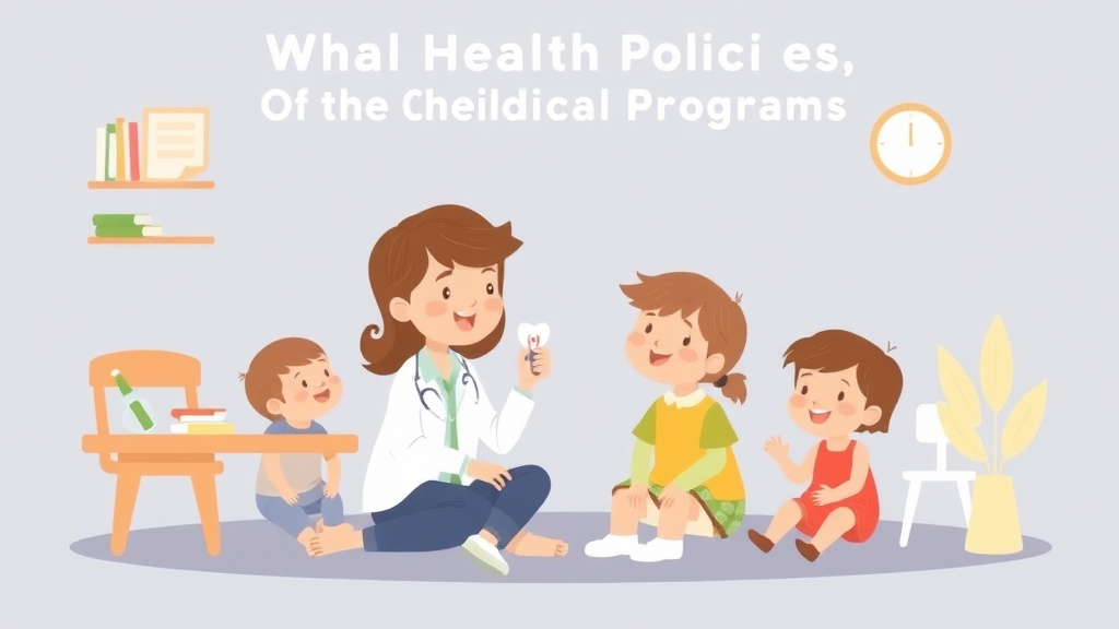 Visual overview of oral Health Policies for Childcare Programs with key concepts highlighted