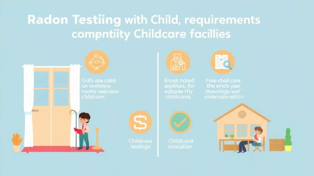 Step-by-step visual guide for implementing radon Testing Requirements for Childcare Facilities