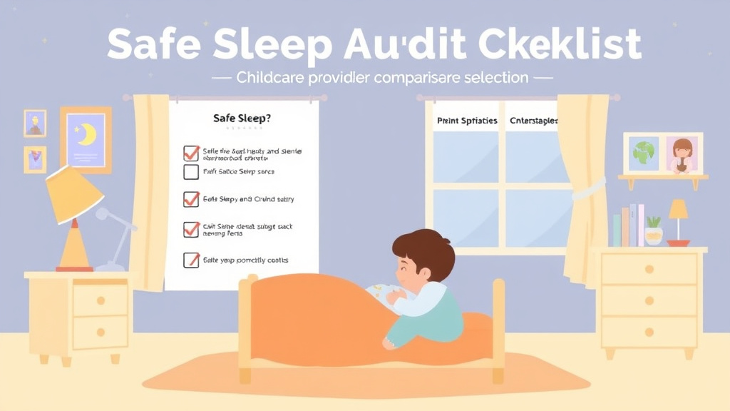 Illustration breaking down the fundamentals of safe Sleep Audit Checklist for Childcare Centers