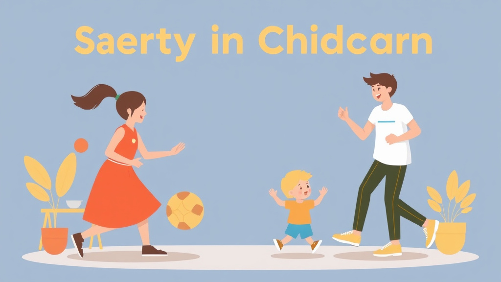 A professional illustration depicting sports and Physical Activity Safety in Childcare
