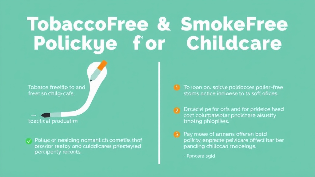 Real-world application diagram for tobacco-Free and Smoke-Free Policies for Childcare