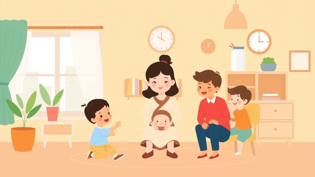 A professional illustration depicting safety During Transitions in Childcare Settings