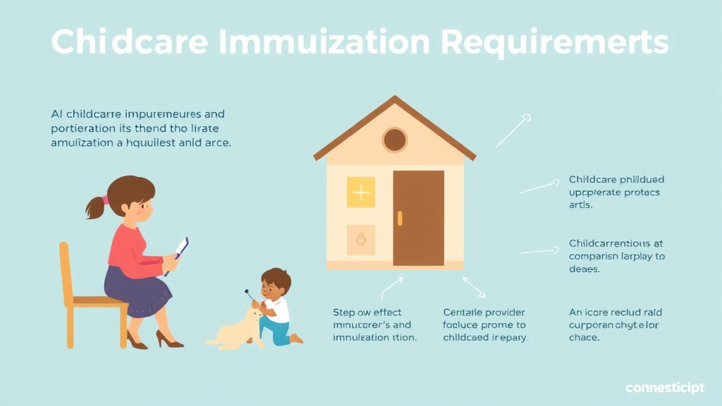 Hands-on guide visualization for childcare Immunization Requirements in Connecticut