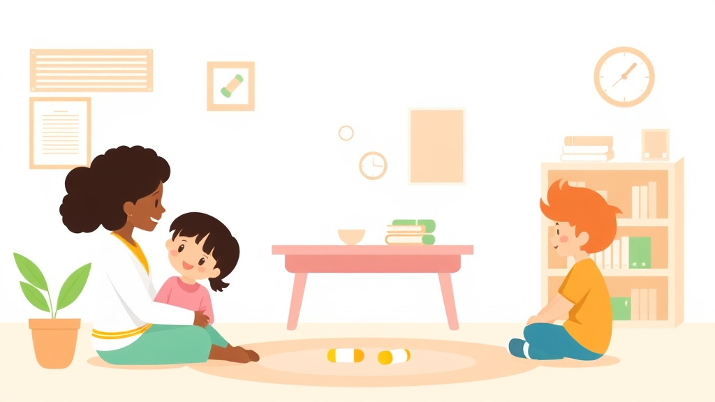 A professional illustration depicting medication Administration Rules for Childcare in Florida