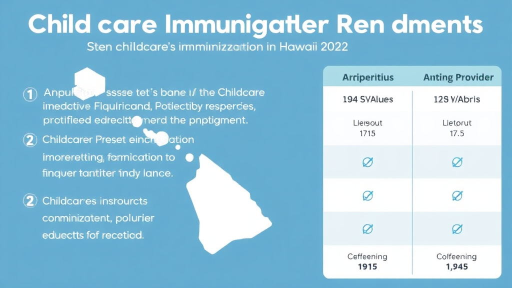 Real-world application diagram for childcare Immunization Requirements in Hawaii