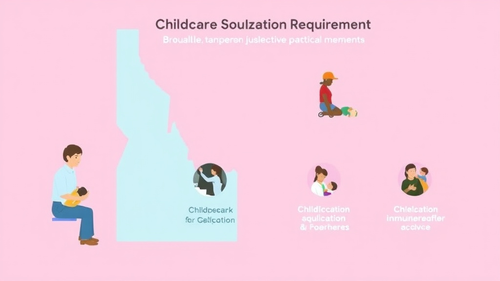 Action-oriented illustration showing how to apply childcare Immunization Requirements in Idaho