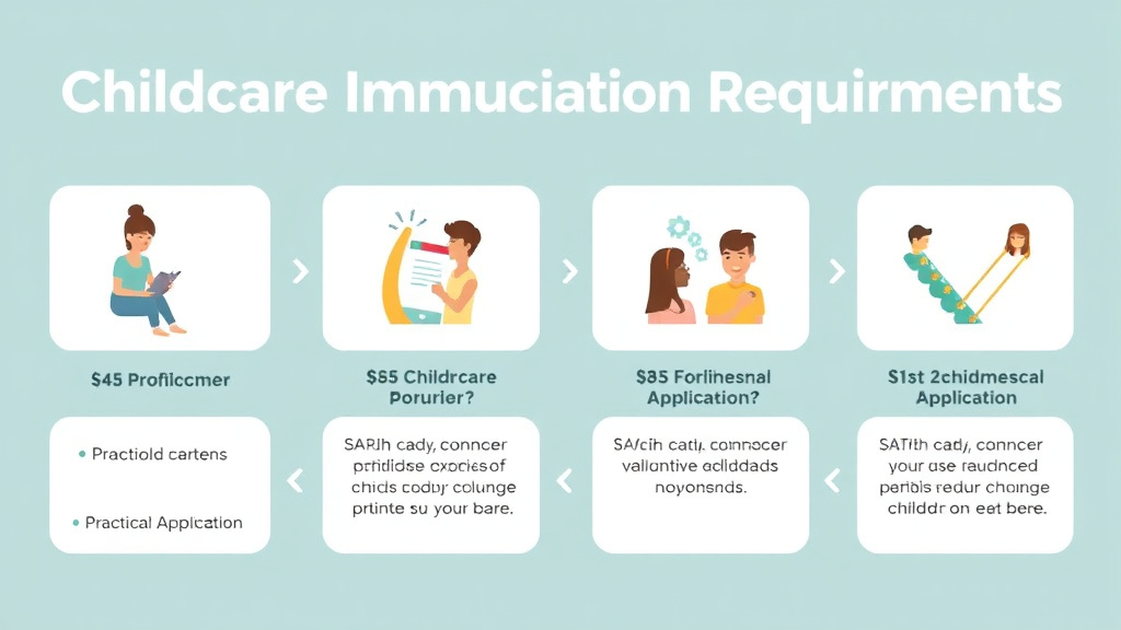 Action-oriented illustration showing how to apply childcare Immunization Requirements in Indiana