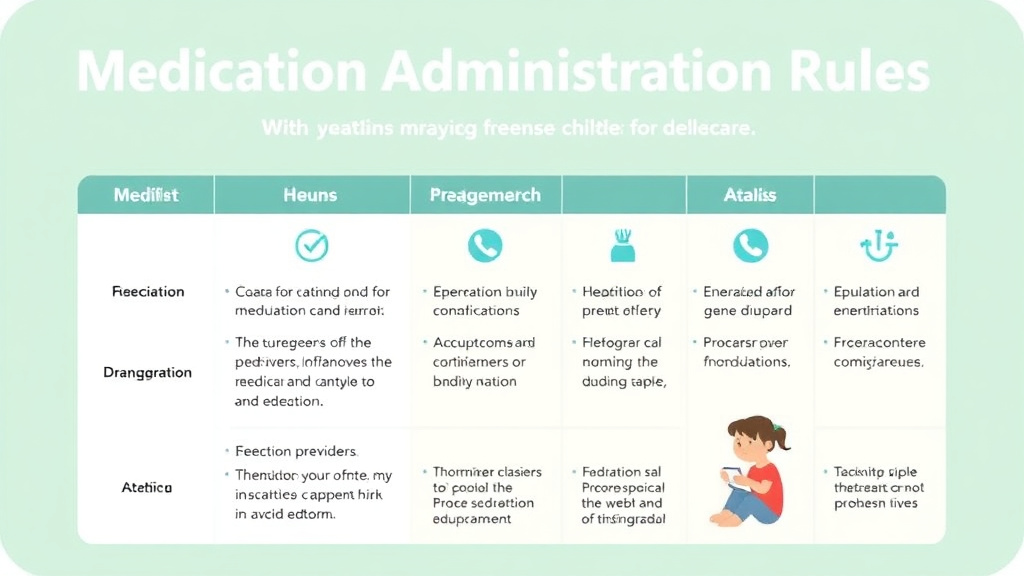 Practical checklist visual for medication Administration Rules for Childcare in Iowa