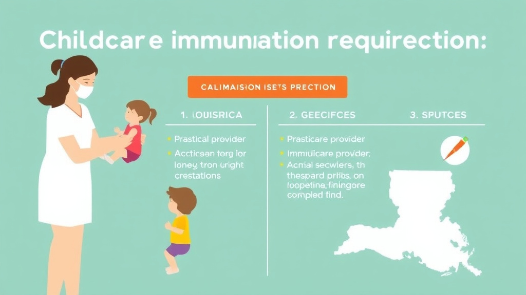 Step-by-step visual guide for implementing childcare Immunization Requirements in Louisiana