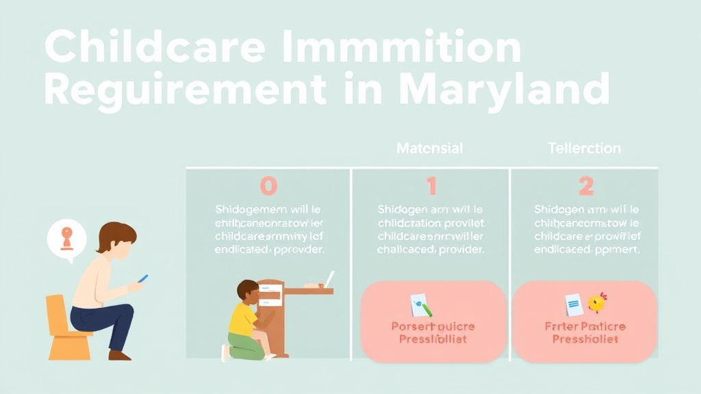 Process flow illustration for putting childcare Immunization Requirements in Maryland into action