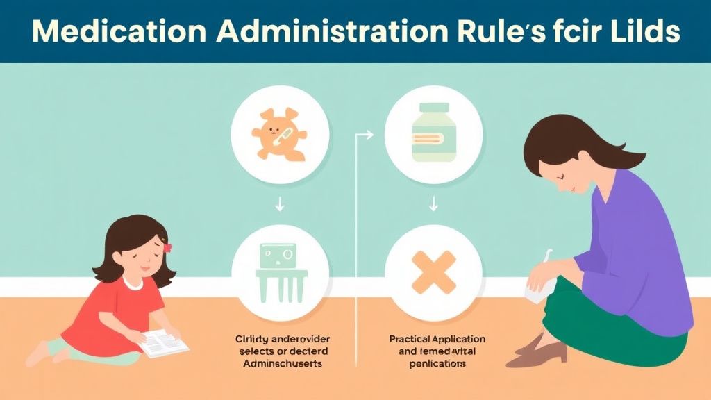 Process flow illustration for putting medication Administration Rules for Childcare in Massachusetts into action