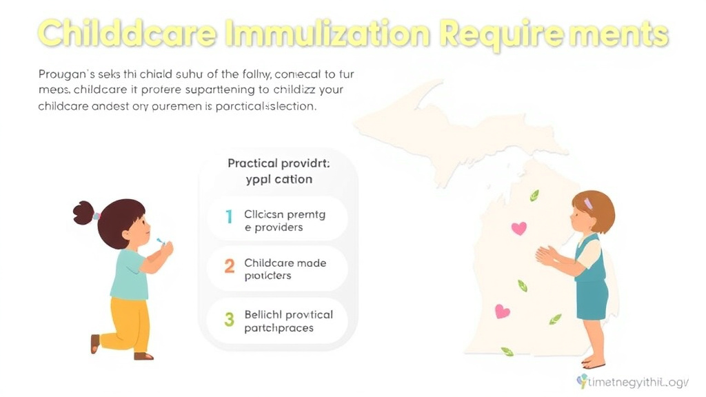 Real-world application diagram for childcare Immunization Requirements in Michigan
