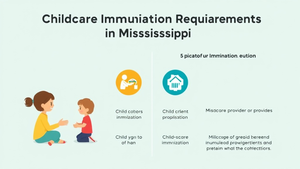 Hands-on guide visualization for childcare Immunization Requirements in Mississippi