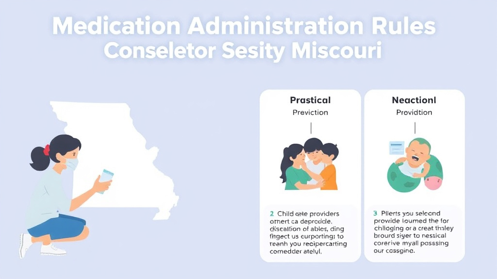 Step-by-step visual guide for implementing medication Administration Rules for Childcare in Missouri