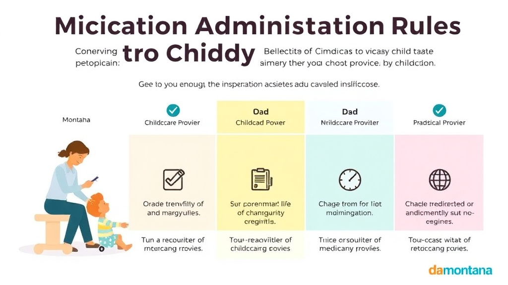 Step-by-step visual guide for implementing medication Administration Rules for Childcare in Montana
