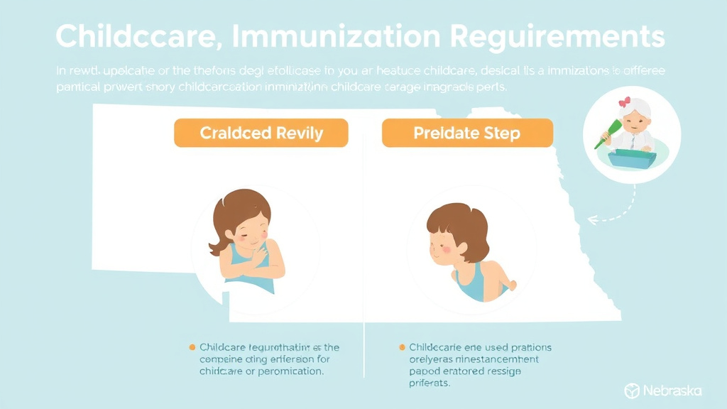 Hands-on guide visualization for childcare Immunization Requirements in Nebraska