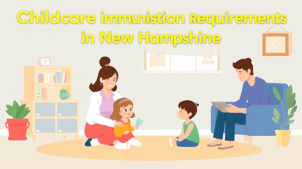 An informative visual explaining childcare Immunization Requirements in New Hampshire for beginners and professionals
