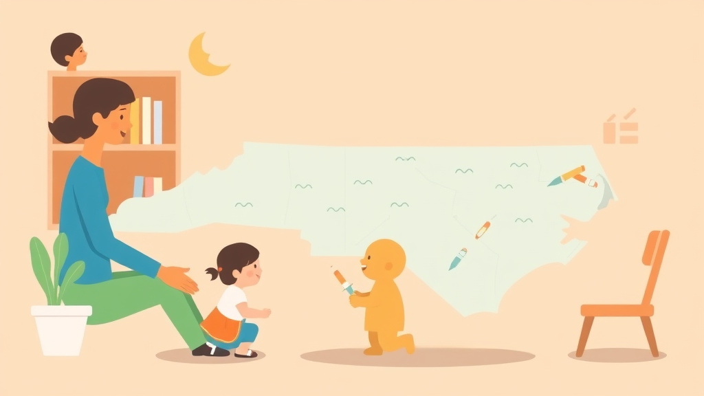 A professional illustration depicting childcare Immunization Requirements in North Carolina