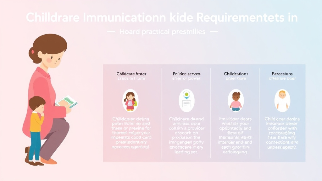 Practical checklist visual for childcare Immunization Requirements in North Dakota