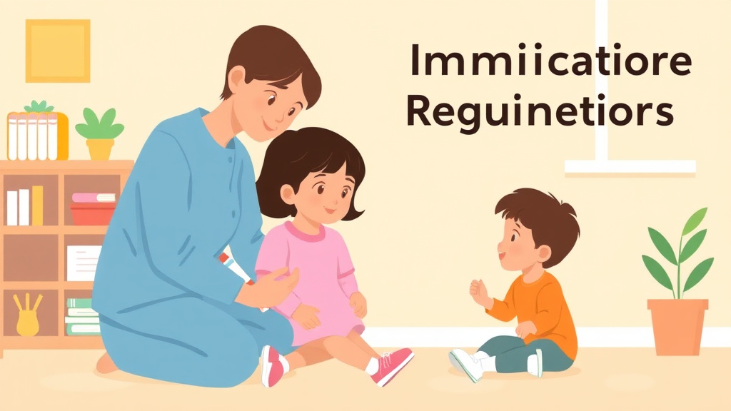 Illustration breaking down the fundamentals of childcare Immunization Requirements in Oregon