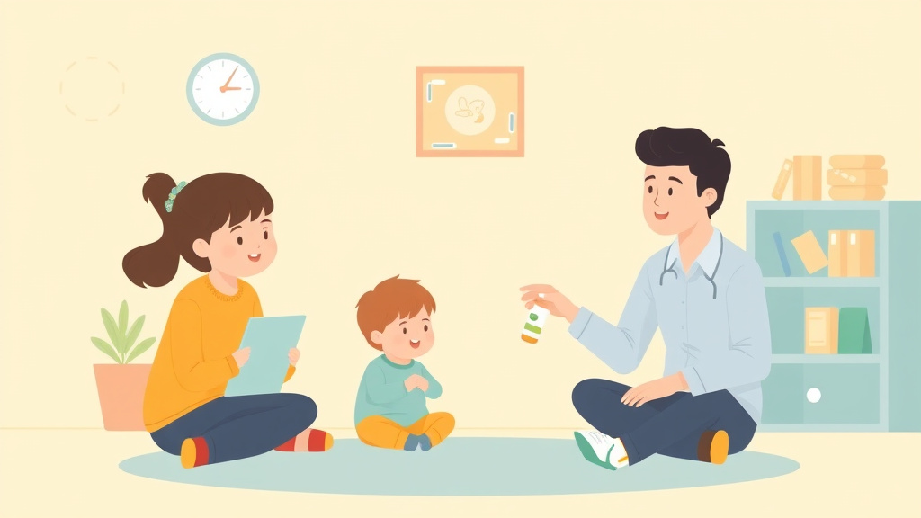 A professional illustration depicting medication Administration Rules for Childcare in Oregon