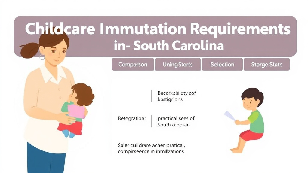 Process flow illustration for putting childcare Immunization Requirements in South Carolina into action