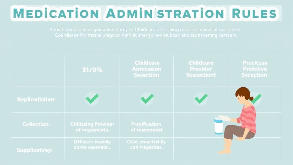Practical workflow diagram for medication Administration Rules for Childcare in South Carolina
