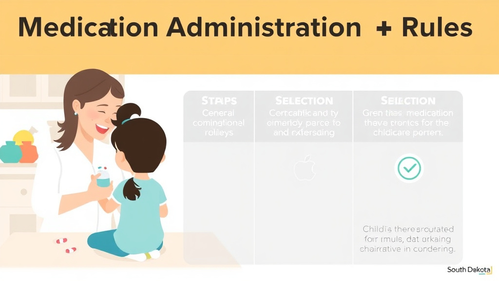 Step-by-step visual guide for implementing medication Administration Rules for Childcare in South Dakota