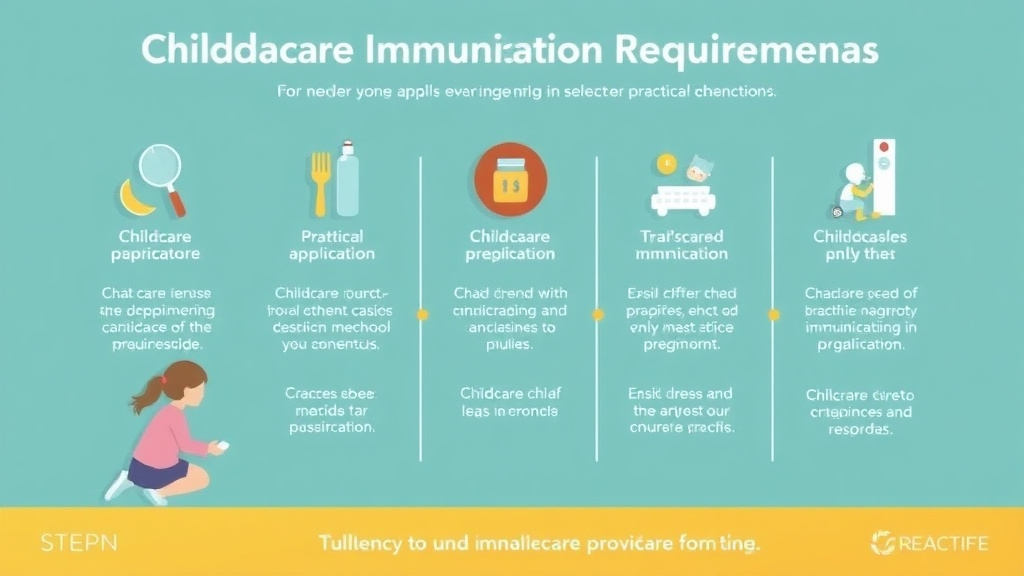 Action-oriented illustration showing how to apply childcare Immunization Requirements in Texas