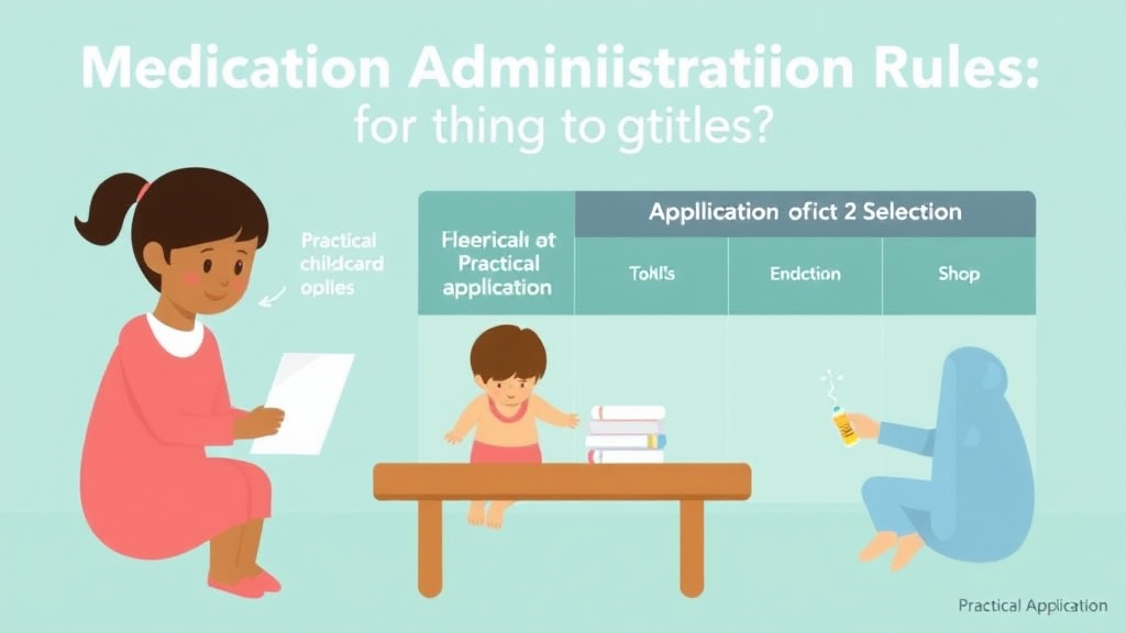 Real-world application diagram for medication Administration Rules for Childcare in Utah