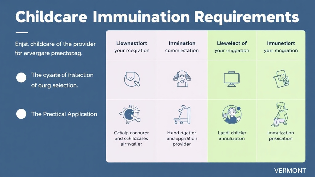 Practical workflow diagram for childcare Immunization Requirements in Vermont