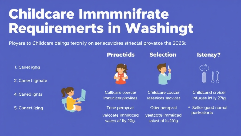 Step-by-step visual guide for implementing childcare Immunization Requirements in Washington